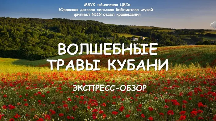 ВОЛШЕБНЫЕ ТРАВЫ КУБАНИ